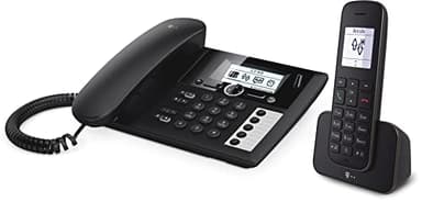 Deutsche Telekom Sinus PA 207 Plus Tischtelefon und Mobilteil, schwarz, FRITZ!Box-kompatibel