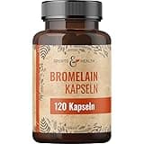 Bromelain Kapseln -3600 F.I.P – 550 mg pro Kapsel - 120 Kapseln – Enzyme aus Ananas - Bromelain hochdosiert - Vegan