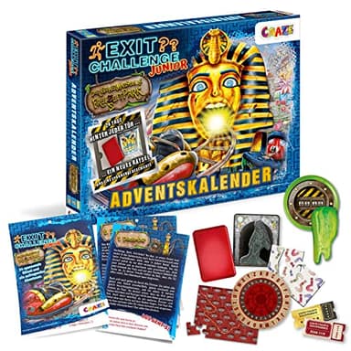 EXIT CHALLENGE Adventskalender Kinder - Brettspiele Weihnachtskalender 24 Rätsel JUNIOR Escape Game | deutsche Sprache