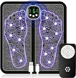 EMS Fußmassagegerät,Fußmassagegerät Elektrisch,Faltbares und Tragbares Elektrisches Fußmassagegerät zur Durchblutungs-und Muskelschmerzlinderung,8 Modi und 19 Intensitäten
