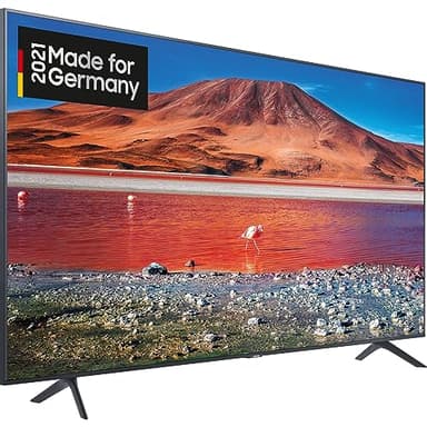Samsung Crystal UHD 4K TV 43 Zoll (GU43AU7179UXZG, Deutsches Modell), HDR, Q-Symphony, rahmenloses Design, Smart TV [2021]