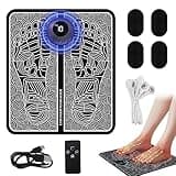 Horuili® USB-Fußmassagegerät, EMS Fußmassagegerät, Elektrisches Fußmassagegerät für die Durchblutung Muskelschmerzen Linderung, mit 8 Modi & 19 Einstellbare Frequenzen