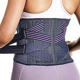 Fitomo Rückenbandage Damen Mit 7 Metallstützen, Orthopädische Rückenstützgürtel Für Schmerzen Bei Ischias, Bandscheibenvorfall, Wirbelsäulenstenose, Elastisches Rückengurt, Verstellbar