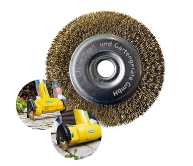 GLORIA Fugenbürste aus Stahldraht | Original Ersatzbürste für MultiBrush & WeedBrush | Drahtbürste zur Fugenreinigung & Unkrautentfernung | Kompatibel mit GLORIA Fugenreiniger | Ø 11 cm