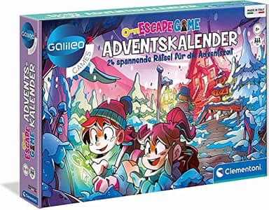 Galileo Escape Game Adventskalender - Weihnachtskalender mit spannenden Rätseln - 24x Rätselspaß für Kinder ab 8 Jahren, 59251 von Clementoni