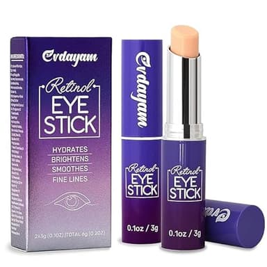 Eye Cream Augencreme Stick gegen dunkle Ringe & Schwellungen – Under Eye Balm Stick with Caffeine – Eye Brightener for Eye Bags, Wrinkles, Fine Lines – 2er-Pack