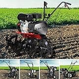BRAST® Motorhacke Gartenfräse Benzin | 1,9kW(2,6PS)-5,15kW(7PS) | 25-85cm Arbeitsbreite | 6 Modelle | Stahlrahmen Transportrad & kabellos | für kleine bis sehr große Grundstücke | BRB-AF-6000