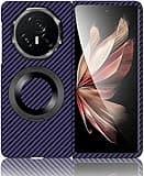 ZORSOME Kompatibel mit Honor Magic V3 Kohlefaser-Schutzhülle mit Ständer, leicht, magnetisch, ultradünn, Polycarbonat-Schutzhülle mit Standfunktion, Violett