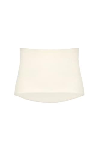 con-ta conta Leibwärmer, warmer Nierenschutz für Damen und Herren, Nierenwärmer aus Angora und Schurwolle, Unterwäsche für den Lendenwirbelbereich & untere Rückenpartie in wollweiß, Größe: S-3XL