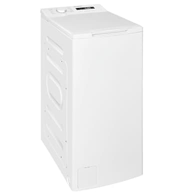 Exquisit Waschmaschine 7,5kg, Toplader, Waschmaschine schmal, Energieklasse A, 1200 U/Min, Startzeitvorwahl, Kurzprogramm, LTO1207-030A weiss