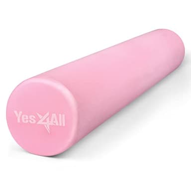 Yes4All Faszienrolle für Rücken, Wirbelsäule, Beine, Arme 30/45/60/90 cm - Mittel-Harte Foam Roller, Schaumstoffrolle für Yoga, Pilates, Dehnung & Fitness, Rosa