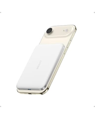 Anker Nano Powerbank, Ultraschlanke 5000mAh Magnet-Powerbank, Qi2-zertifiziert, 15W Max ultraschnelles Laden, MagSafe-kompatibel, tragbares Ladegerät, Ergonomisches Design, Für iPhone 17/16/15/14/13