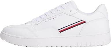 Tommy Hilfiger Herren Cupsole Sneaker Basket Core Stripes Low Top, Weiß (White), 47
