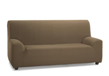 ECOMMERC3 Sofaüberwurf für 3 Sitzer - Farbe Leder - rutschfest und super verstellbar, 100% Made in Spain