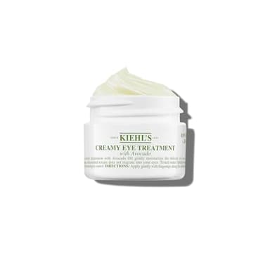KIEHL'S Creamy Eye Treatment with Avocado, 28 ml, pflegende Augencreme mit Avocadoöl und Koffein, Feuchtigkeitscreme mildert trockenheitsbedinge Falten, Augenpflege für normale und empfindliche Haut