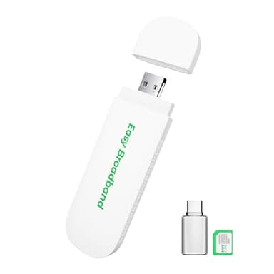 EIOTCLUB 4G LTE Dongle mit WiFi 6 (inkl. SIM Karte), USB A & USB C WLAN Modem, 150 Mbit/s, Plug & Play Internet-LTE Stick, Mobiler Hotspot für Laptop/Tablet/Reisen/Geschäft, Nur mit EIOTCLUB SIM
