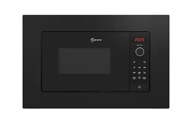NEFF HLAWG26S3, N 50, Einbau-Mikrowelle ohne Grill, Automatikprogramme, Easy Clean Selbstreinigung, Einfache Bedienung durch Drehknebel und LED-Display Plus, Ideal für Hocheinbau mit Drehtür, Schwarz