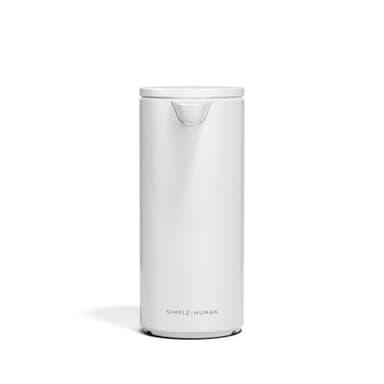 simplehuman 266ml Sensorspender, wiederaufladbarer automatischer Flüssigseifenspender, Variable Dosierung, tropffreies Ventil, IP67 wasserdicht, weißer, ST1085