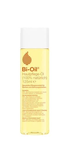 Bi-Oil Hautpflege Öl 100% natürlich | Schwangerschaftsöl mit 100 % natürlichen Inhaltsstoffen | Körperöl während und nach der Schwangerschaft | Vegan | 125 ml