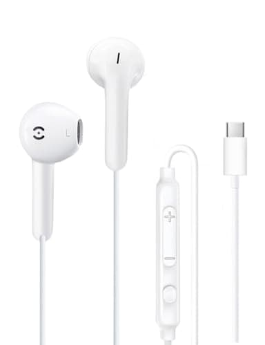 MAS CARNEY Kopfhörer USB C mit Kabel TH9, In-Ear Earphones USBC mit Mikrofon Kompatible mit iPad Pro,Samsung Galaxy S25 S24 S23 A55 A53,Google Pixel,Huawei, Mi,Oppo