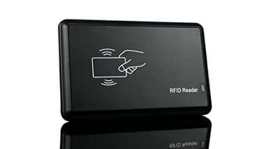 RFID Lesegerät, kontaktloser Kartenleser und Kartenlesegerät, Card Reader mit USB, Beste Schlüsselkarte für Chipkarten, Zugangskontrolle, Tag, Reader, Chip, ID, Kompakt, HD-RD20X HDWR