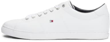 Tommy Hilfiger Herren Cupsole Sneaker Essential Leather Schuhe, Weiß (White), 42