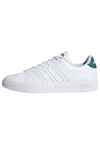 adidas Herren Advantage 2.0 Shoes, Cloud White/Core Black/Green, 46 EU