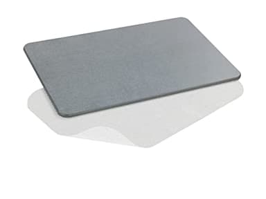 WENKO Badezimmervorlage Mod. Simi aus Kieselgur, hygienische Saunamatte rutschfest, natürlich und langlebig mit wasserabsorbierenden Eigenschaften, schnelltrocknend, 60 x 39 cm, Grau