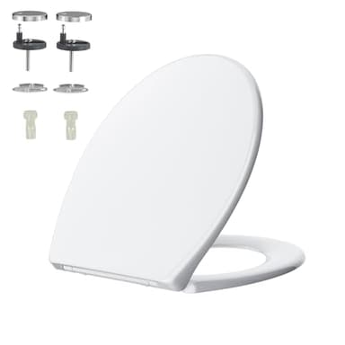 Rainsworth Nano Glaze Toilettendeckel Form O,Urea Formaldehyd Wc Sitz Mit Absenkautomatik,Ergonomisch Gestalteter Antibakterieller Klodeckel,Universal Klobrille