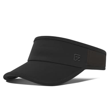 GADIEMKENSD Sonnenhut für Damen und Herren Golfzubehör Sommerstrand-Sonnenvisiere Leicht Atmungsaktiv Verstellbar Lauf-Tennisvisor Sonnenfleck Bequeme Passform für Outdoor-Sportarten Schwarz
