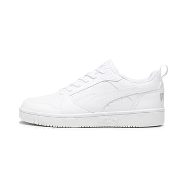 PUMA Rebound V6 Low Unisex Sneaker , Puma White Cool Light Gray, 46 EU