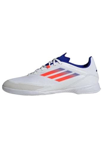 Adidas F50 League Football Boots Indoor, Hallenfußballschuhe, FTWR White/solar red/Lucid Blue,