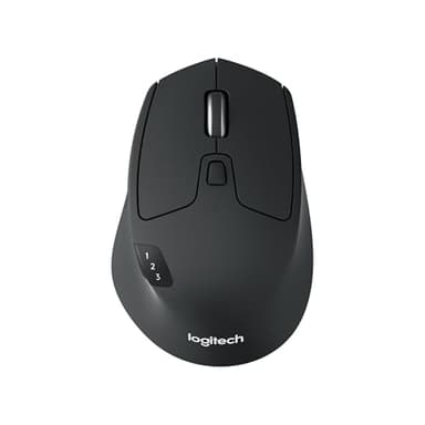 Logitech M720 Triathlon Multi-Device Kabellose Maus, Bluetooth, USB-Unifying-Empfänger, 1000 DPI, 6 programmierbare Tasten, 2-Jahres-Batterie, Für Laptop, PC, Mac, iPadOS - Grau