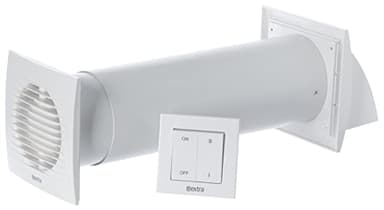 Steinberg14 Weiß 100mm Dezentrale Lüftung mit Wärmerückgewinnung - Rekuperator mit Schalter - Wandlüfter mit Wärmetauscher - Raumbelüftung Wohnraumlüftung Belüftungssystem Lüftungsanlage Lüfter