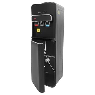 Stehender Wasserspender, 500W Doppelfunktion Dispender mit Bodenbeladung für 5-Gallonen-Flaschen, Elektrisch Heißwasserspender 85~95℃ für Hause Büro Schlafzimmer Wohnzimmer (Schwarz)
