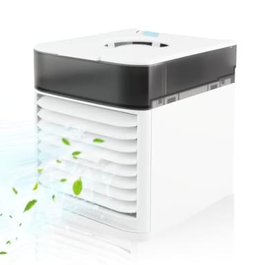 Mini Klimaanlage, RosyFate Tragbare Klimaanlage, Ventilator Mit Wasserkühlung, Mobiles Klimagerät, Verdunstungskühler, 3 Lüftergeschwindigkeiten, für Zimmer, Hause, Büro