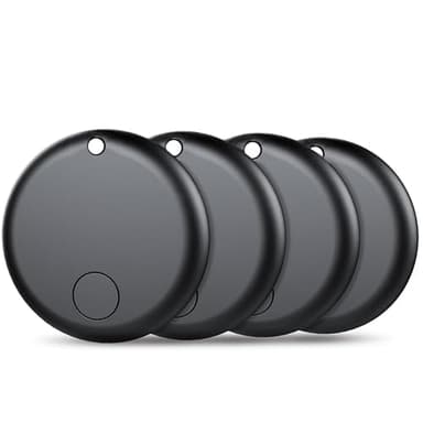 Air Tags Android Smart Tag, Bluetooth-Tracker kompatibel mit Googles „Find My Device“-App (nur Android) für Schlüssel, Koffer, Rucksäcke, Geldbörsen und andere Gegenstände (Schwarz, 4 Pack)