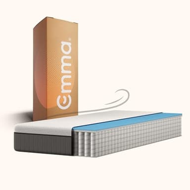Emma Original Lite+ Matratze 80x200 cm – 22 cm Hybridmatratze mit 3-Zonen-Taschenfederkern & Kaltschaum – atmungsaktive Matratze mit kühlendem Bezug für erholsamen Schlaf