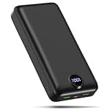 PDBEST PowerBank 50000mAh große kapazität, 22,5W schnelles Aufladen externer Akku USB-C 3 Ausgänge und 2 Eingänge LED Display Power Bank kompatibel mit iPhone iPad Android usw Black