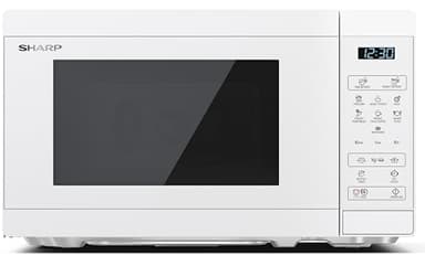 Sharp Mikrowelle YC-MS02E-C 20L, Kristallweiß, 800W, Digitalsteuerung, 11 Leistungsstufen, 8 Programme, Auftaufunktion, ECO-Modus, Kindersicherung