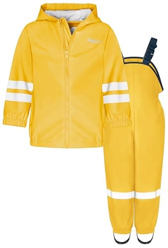 Playshoes Unisex Kinder Basic Regenjacke, Uni Gelb, 140