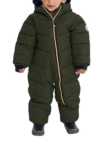 killtec Kinder Skioverall Schneeanzug mit Kapuze 10.000 mm Wassersäule Skianzug für Mädchen und Jungen Karter Mini, dunkel waldgrün, 98/104, 34238-000