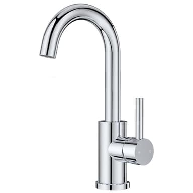 FORIOUS Wasserhahn Bad Hoch 360° Drehbar, Edelstahl Waschtischarmatur Hoch mit Warm/Kaltwasser Mischbatterie Einfache Montage für Badezimmer/küche Waschbecken