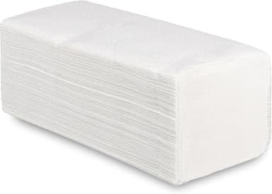 LUCY Hygiene - IDEAL TISSUE - Papierhandtücher V-Falz | 2-lagig, 21x23cm | 2400 Blatt | 100% Zellstoff, Hochweiß | sehr saugstark, reißfest & weich |Optimal für V-Falz/ZZ-Falz Handtuchspender