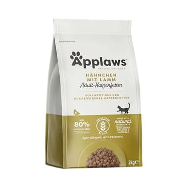 Applaws Katzentrockenfutter Adult, Huhn mit Lamm, getreidefrei und komplett 2 kg (1 Packung)