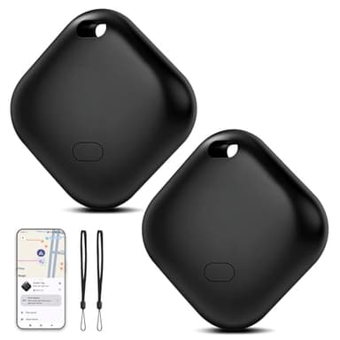 GPS Tracker Android, Smart Tag Android Kompatibel mit Googles ''Find My Device''-App (nur and-roid), Koffer Tracker Bluetooth Key Finder für Koffer, Rucksäcke, Geldbörsen und Taschen,2 Stück
