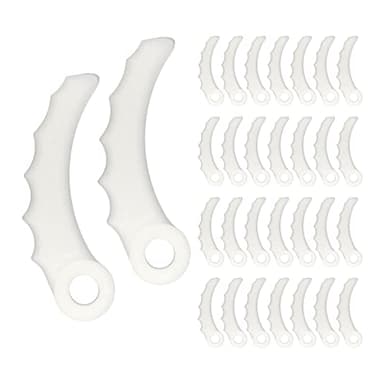 CDIYTOOL 30 Stück Rasentrimmer Ersatz-Kunststoffmesser für Mak-ita 198426-9 DUR368A/L DUR369A/L, Trimmer-Ersatzklingen Kunststoffkopf