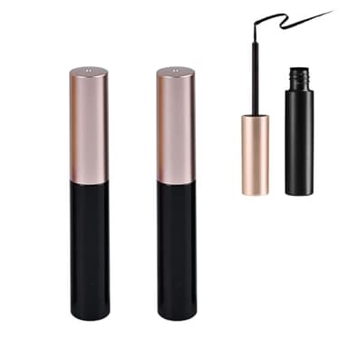 2 Stück Magnetischer Eyeliner für Magnetische Wimpern - Wasserdicht, Flüssiger Schwarz, Schnell Trocknend, Geschenke für Damen (Schwarz, M)