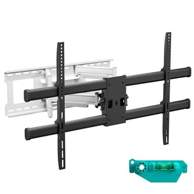 ONKRON TV Wandhalterung schwenkbar für 42-120 Zoll Fernseher bis 100 kg, TV Halterung ausziehbar, Fernsehhalterung max VESA 1000x600, Ultra Slim Wandhalterung Fernseher neigbar Schwarz-Weiß M10-BW