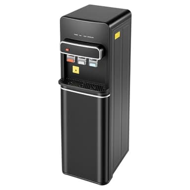 Wasserspender,550W Wasserspender mit Bodenbeladung,Water Dispenser mit Heiß-, Raum- und Kaltauslauf,5L/H,85°C-95°C,5-Gallonen-Flaschen,für Zuhause, Büro, Küche (Schwarz)
